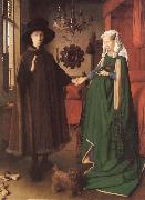 Jan Van Eyck Giovanna Cenami and Giovanni Arnolfini oil painting on canvas
